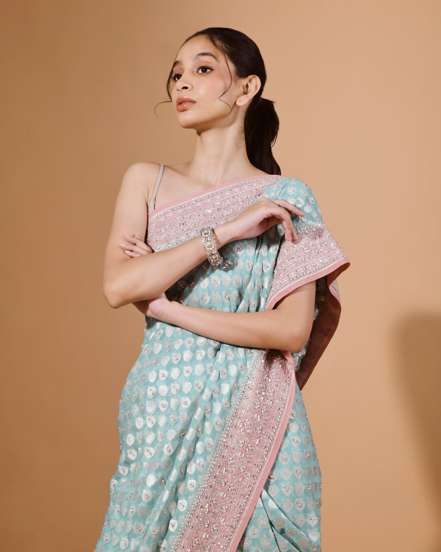 Handloom Georgette Sari