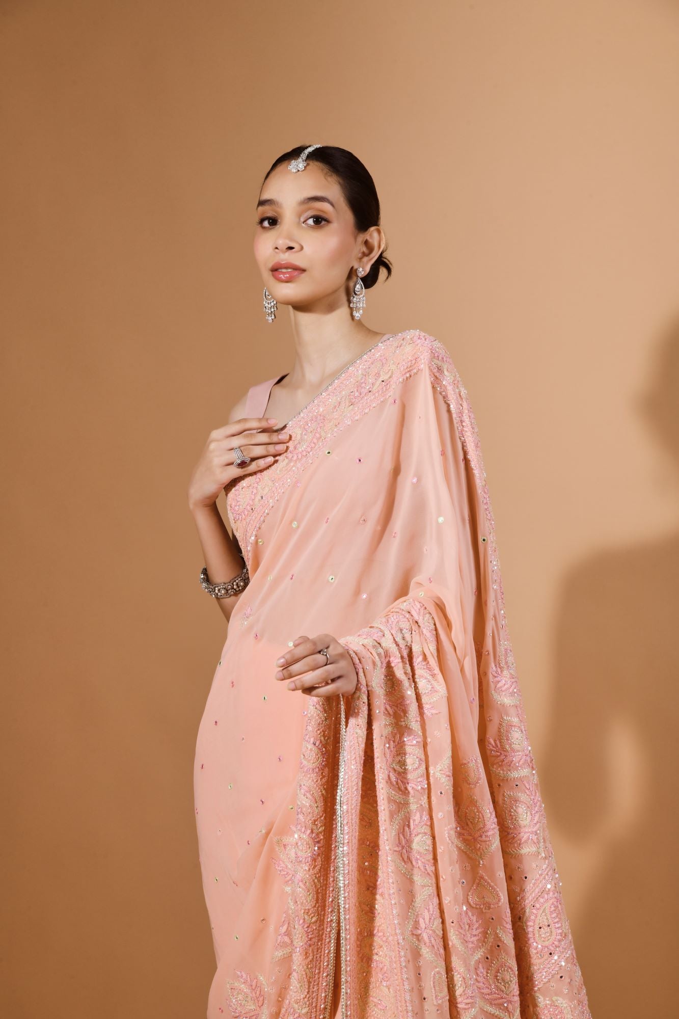 Pure Chikan Work Sari