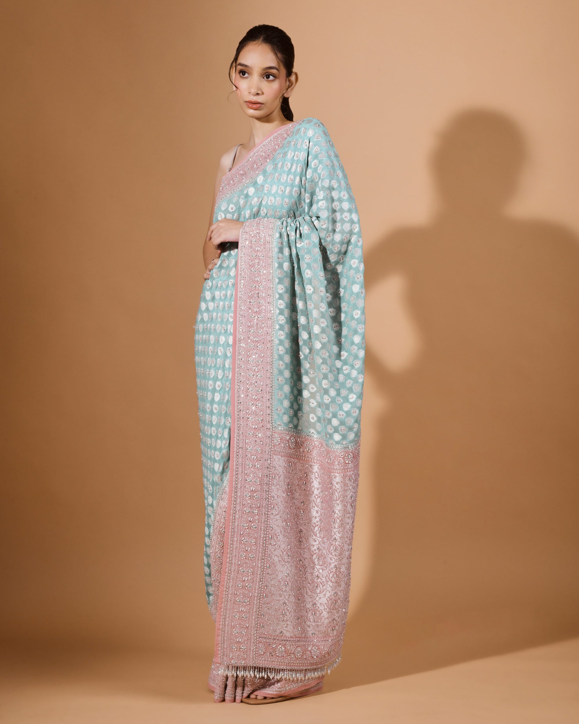 Classic Handwoven Georgette Saree