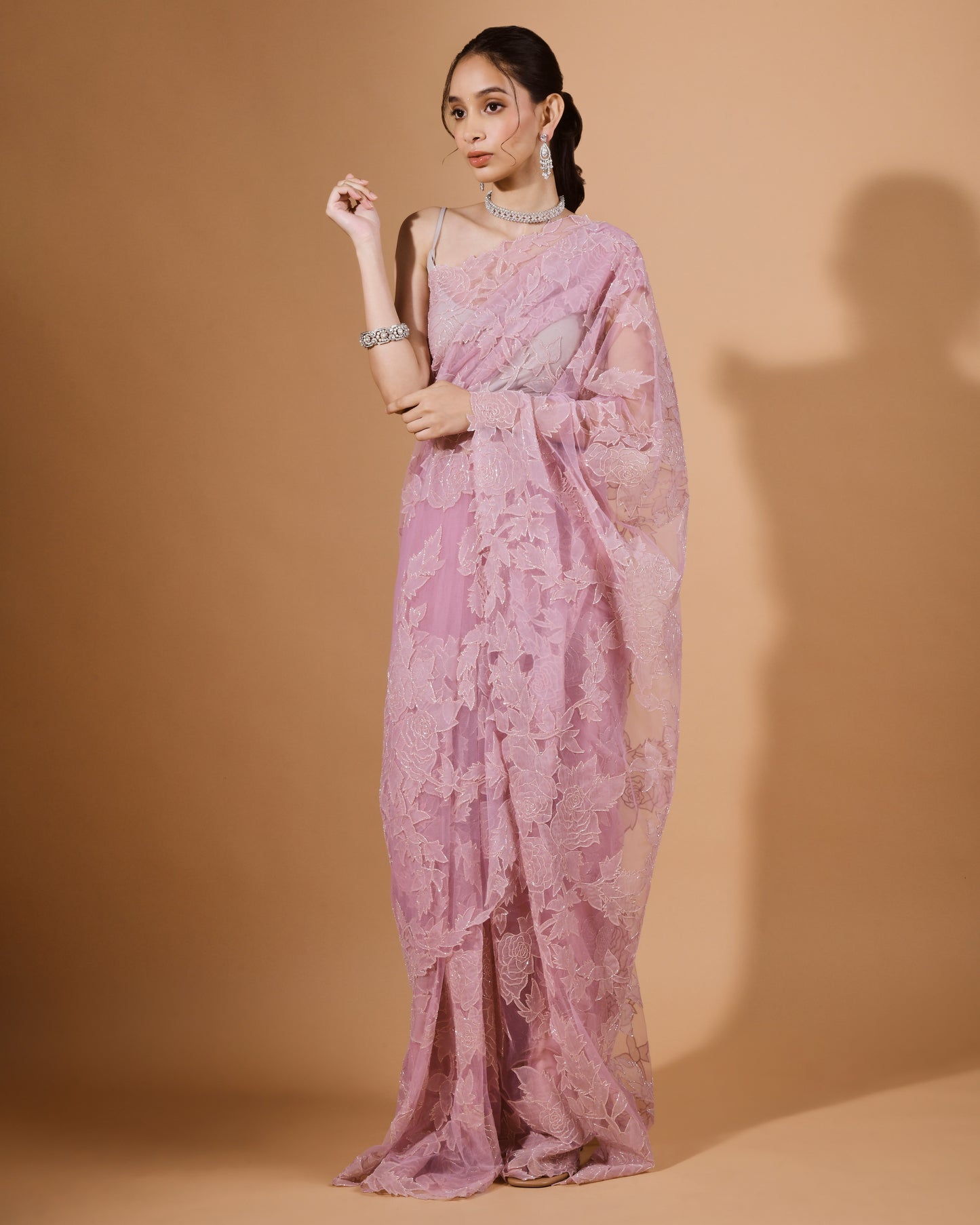 The Rosetta Applique Saree