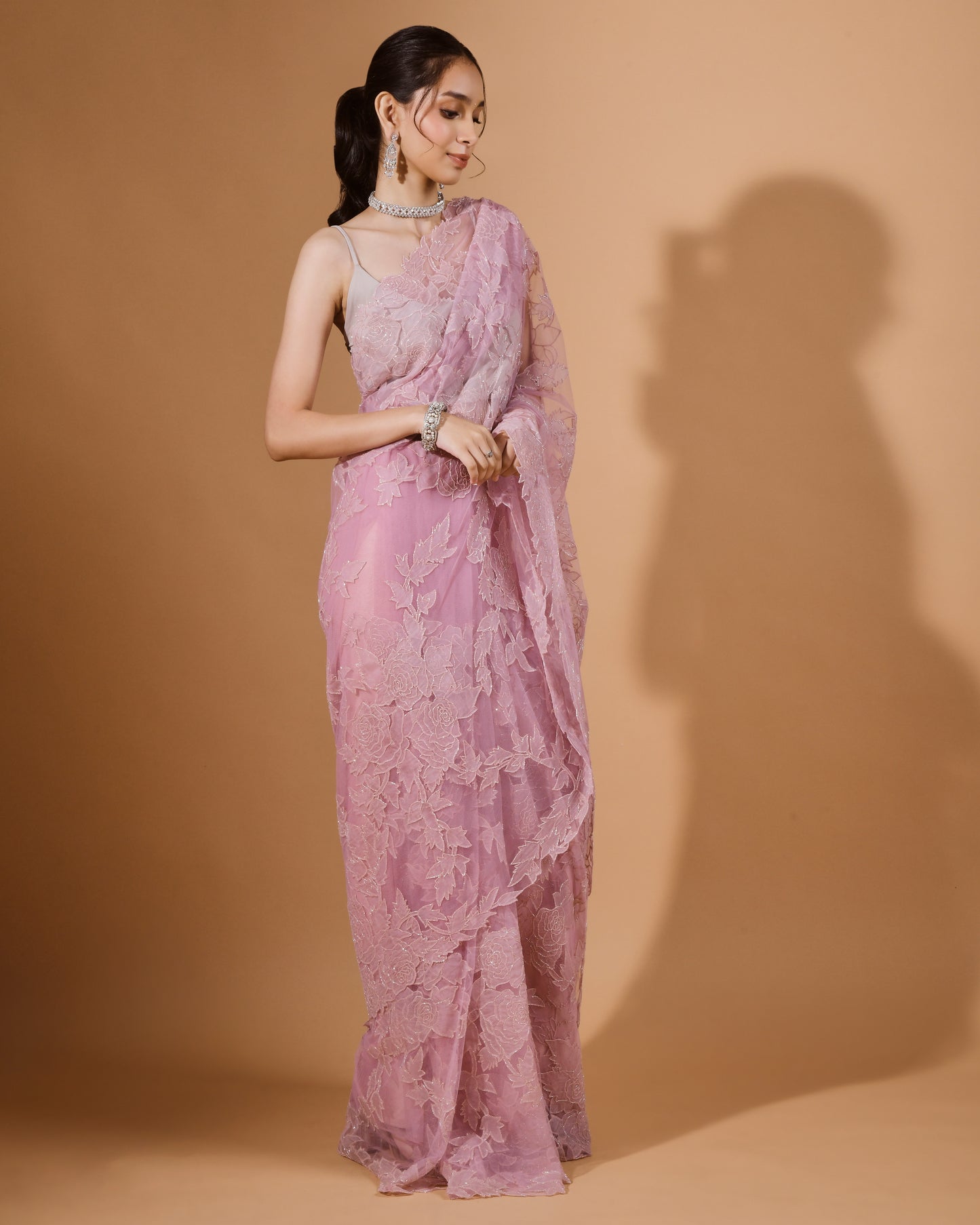 The Rosetta Applique Saree