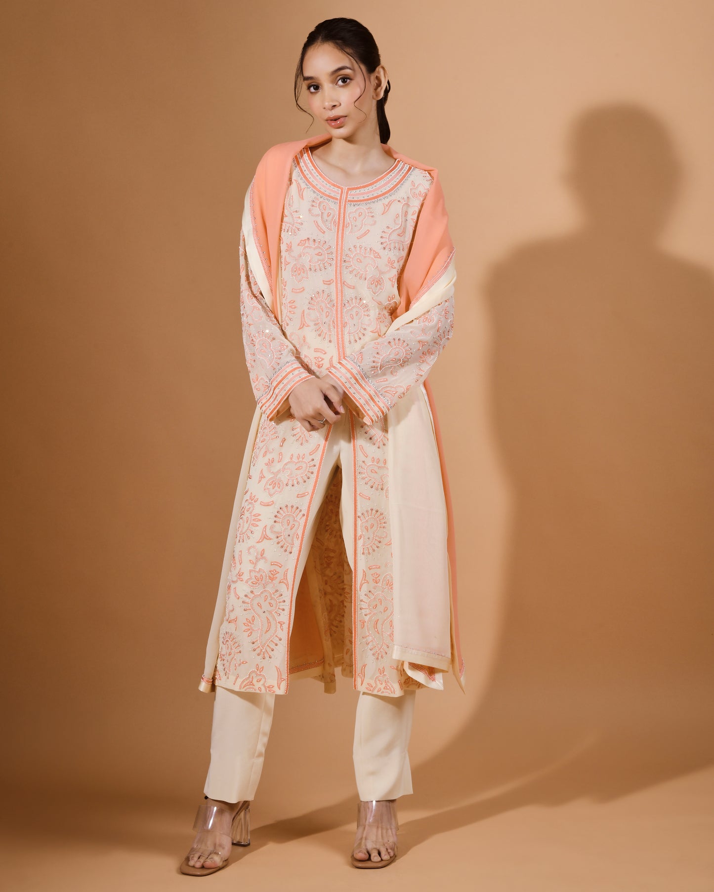 Thread Embroidery Kurta Set