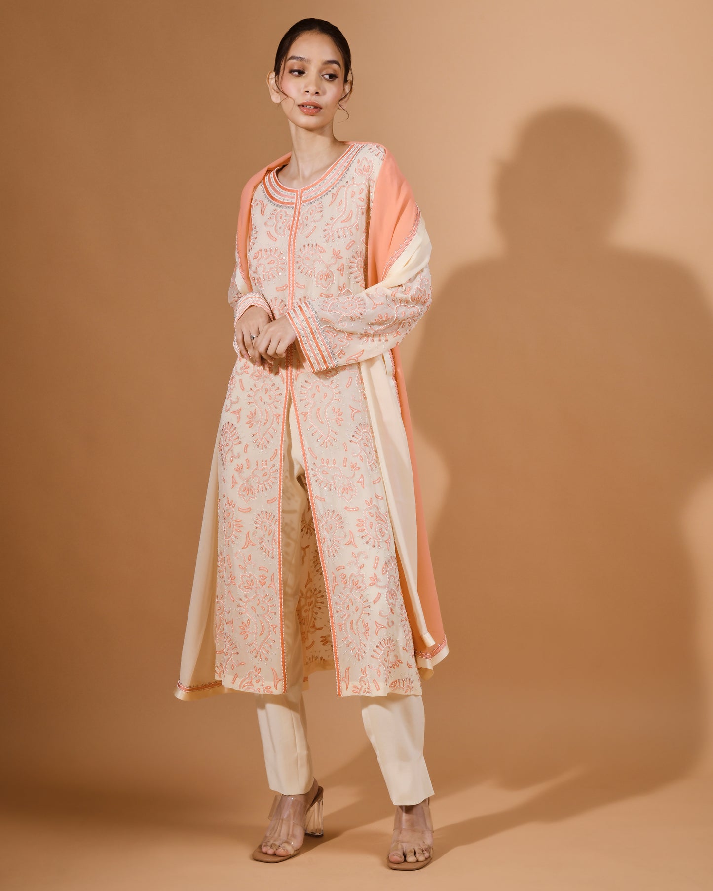 Thread Embroidery Kurta Set