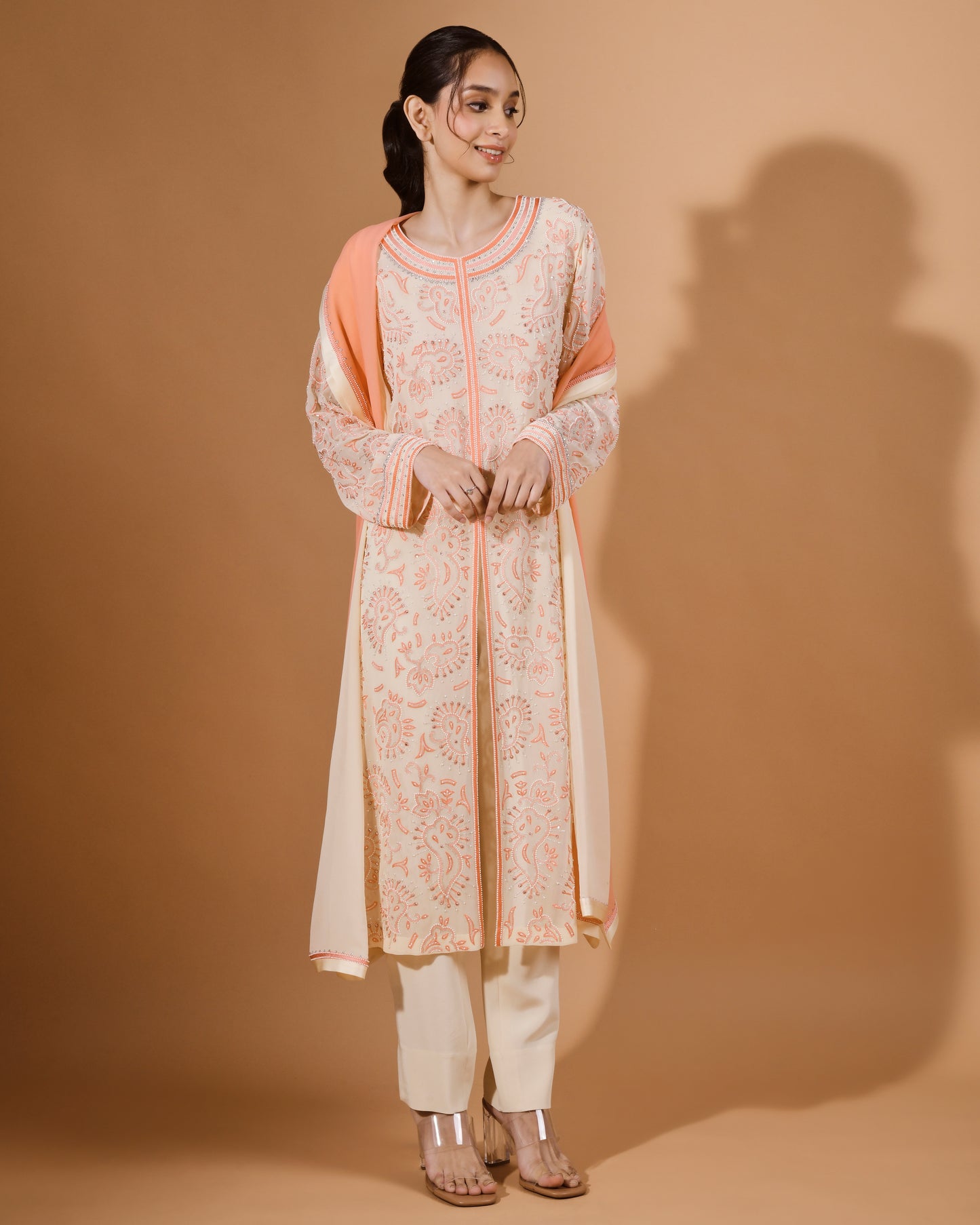 Thread Embroidery Kurta Set