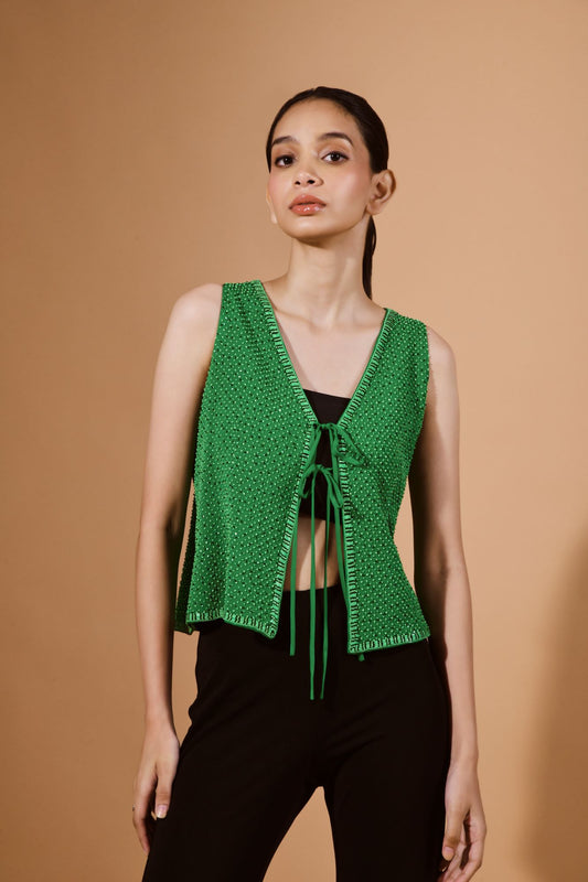 Silk Beaded Waistcoat