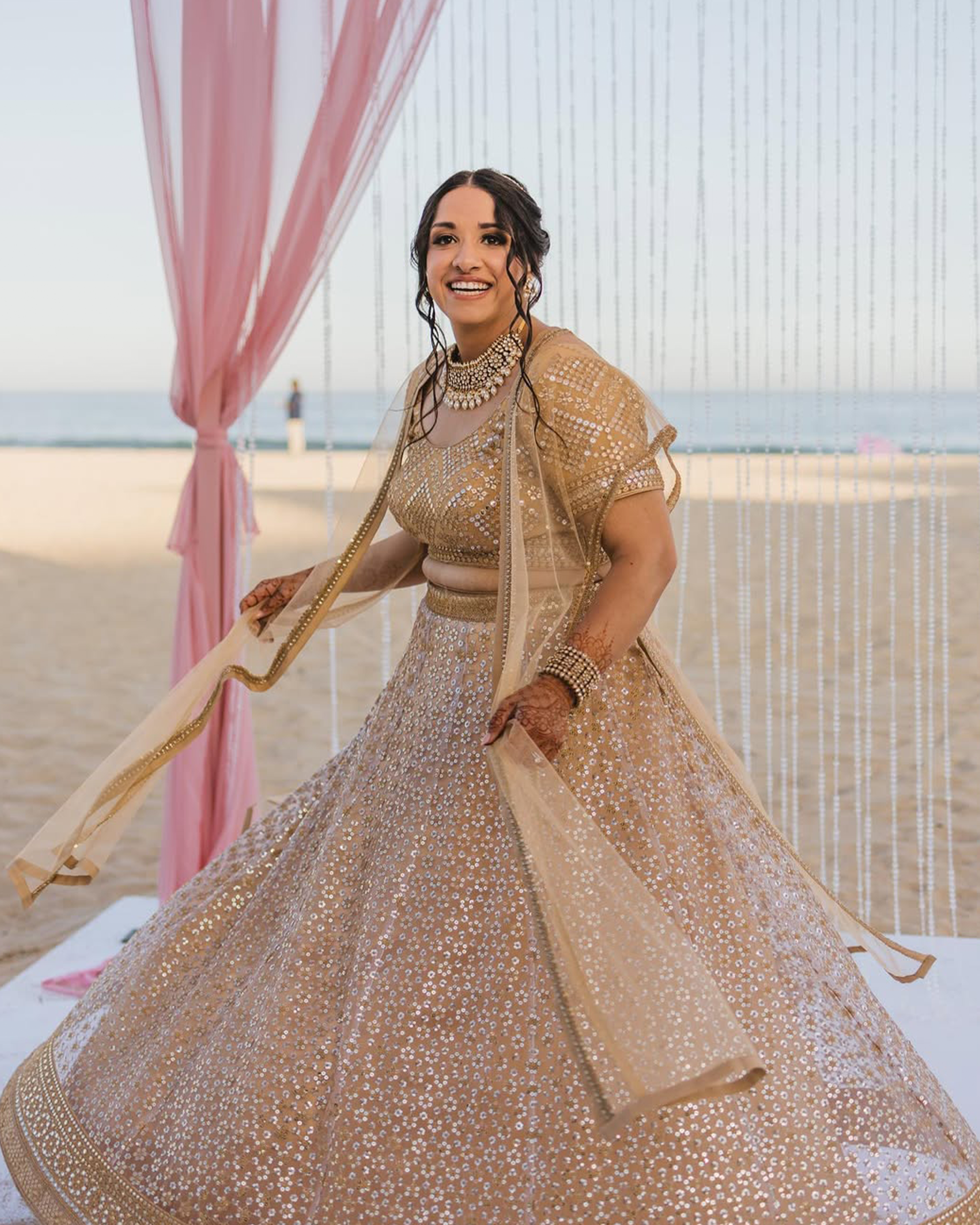 Aurelia Sequin Ghagra Set