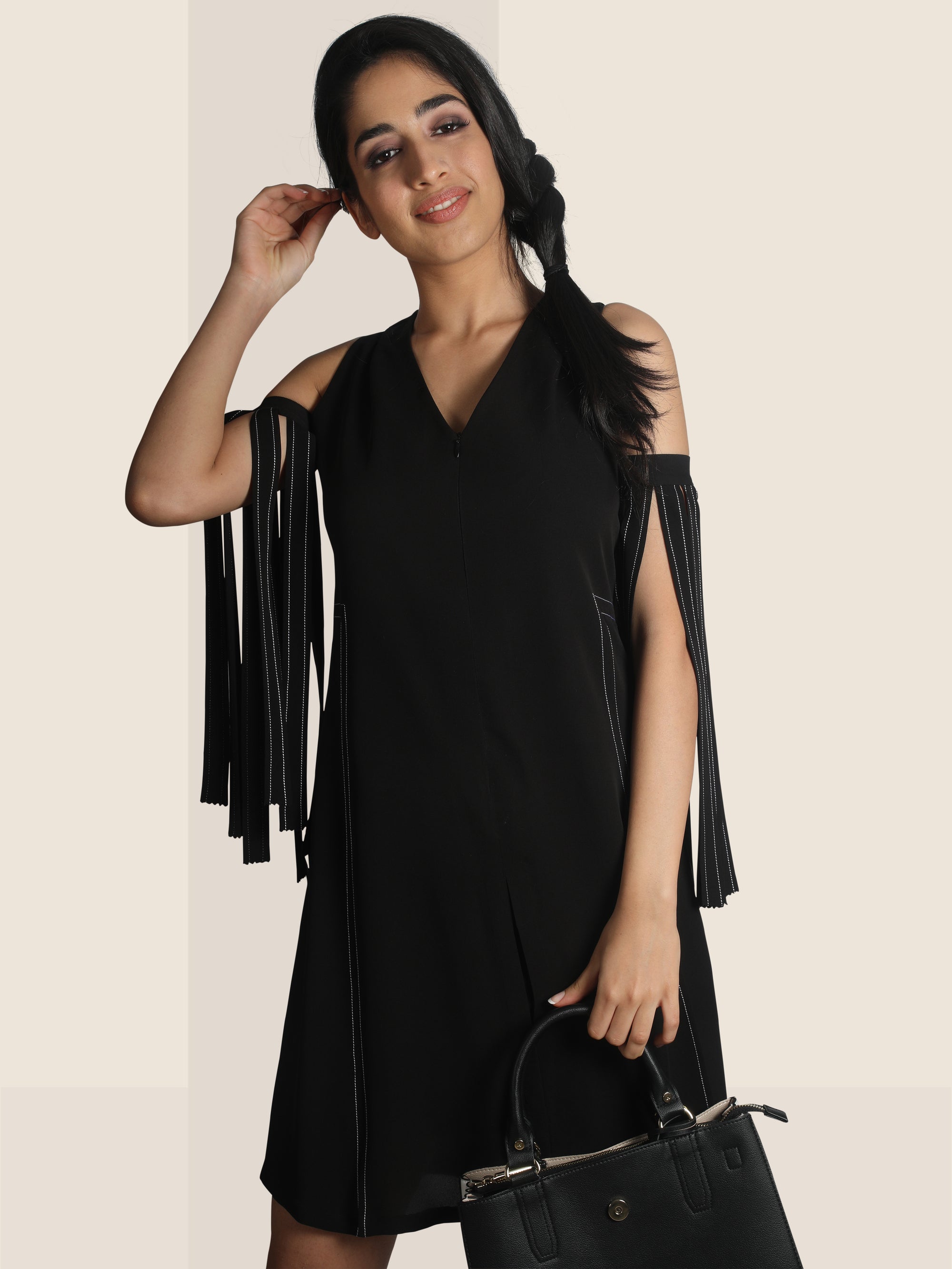 Monochrome Line Dress