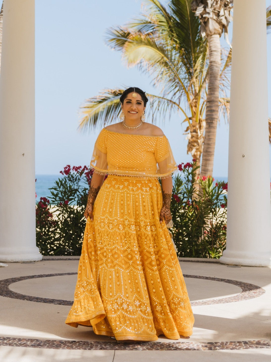 Mango Mirror Cape Lehenga