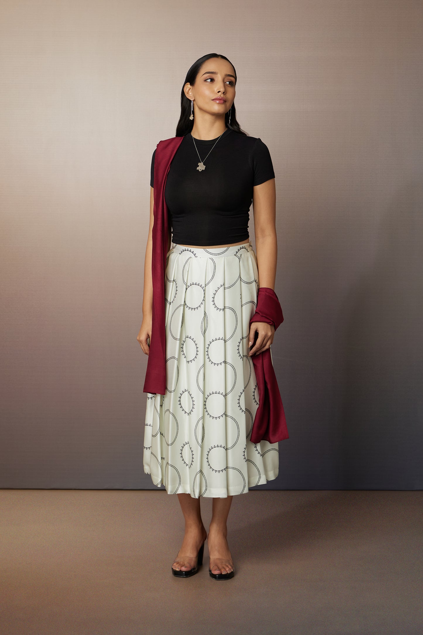 Quiet Lines Polka Skirt