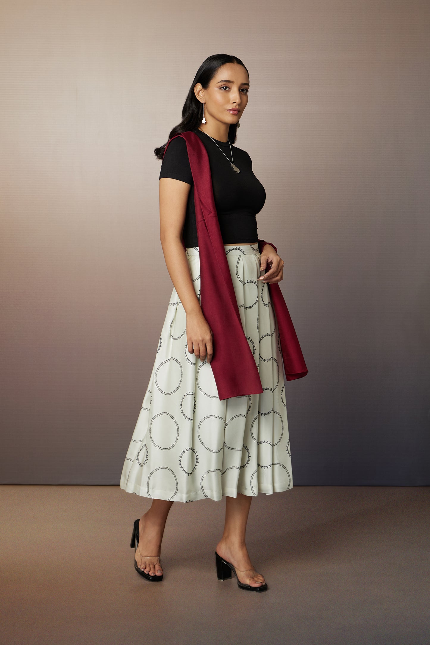 Quiet Lines Polka Skirt