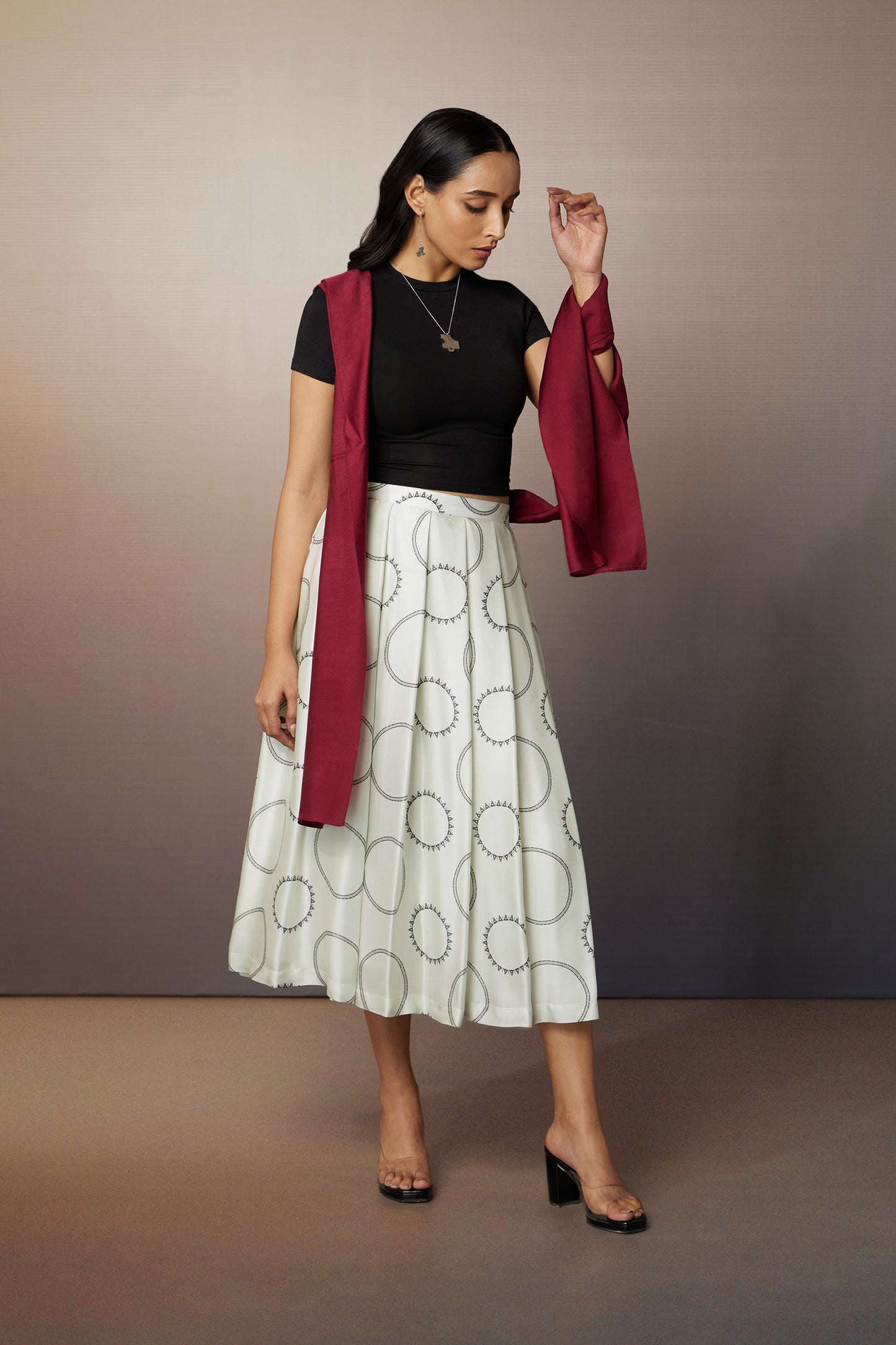 Quiet Lines Polka Skirt