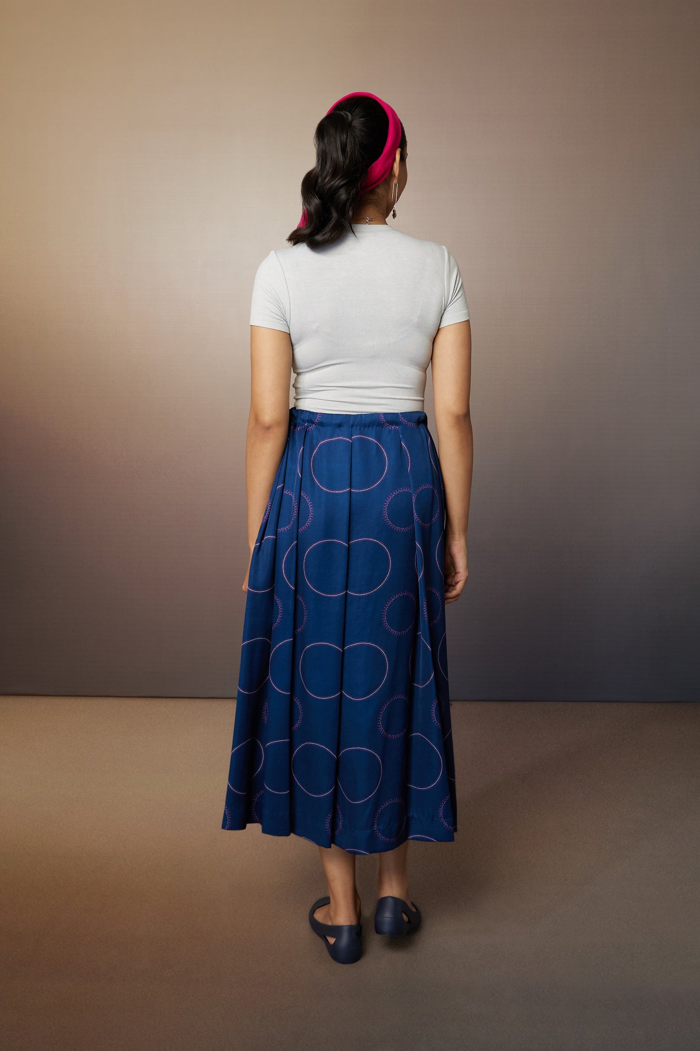 Navy Edit Polka Skirt