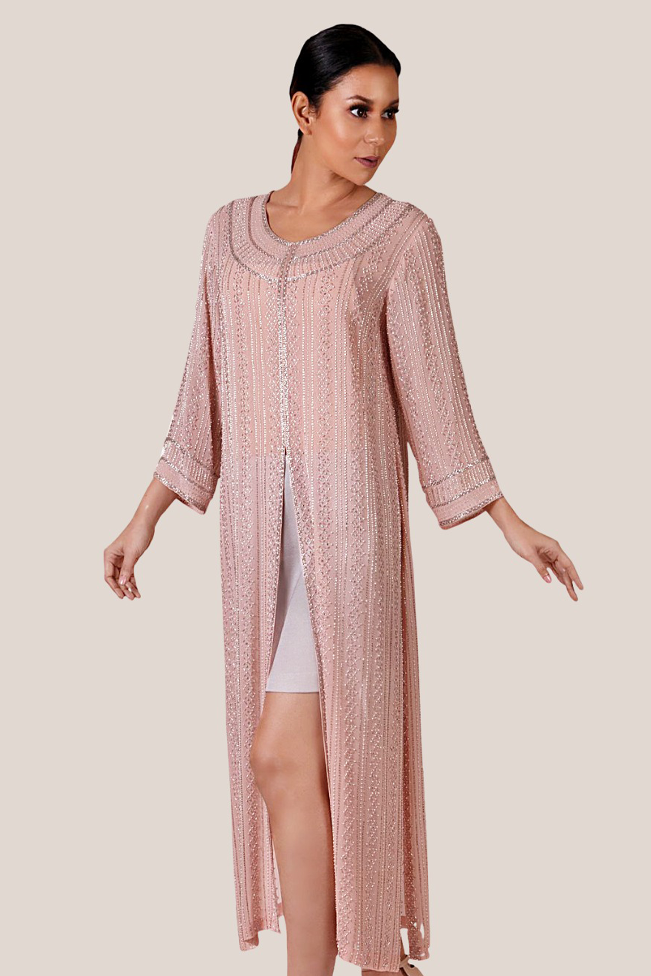 The Blush Dusty Beaded Tunic