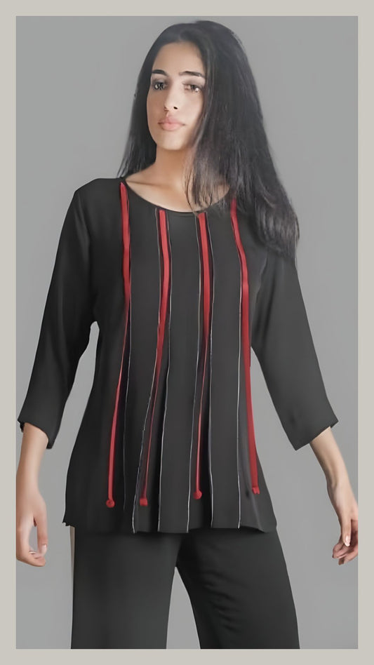 Black  Red Stripe Trouser