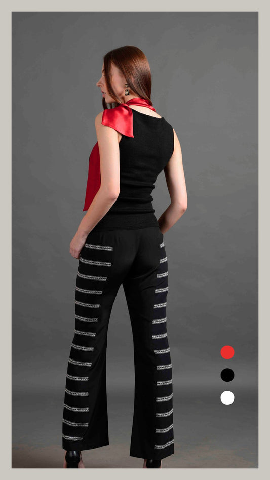 Black Stripe Trouser