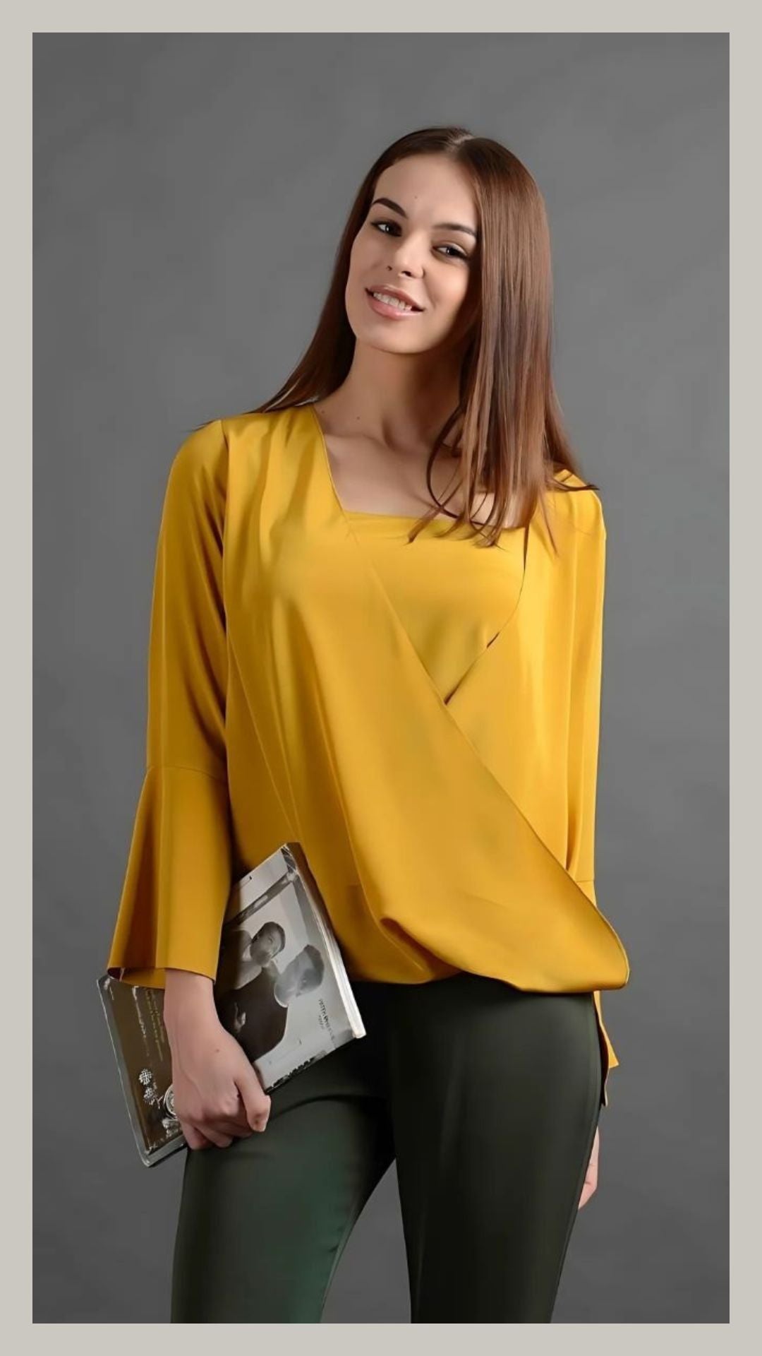Marigold Silk Wrap Top