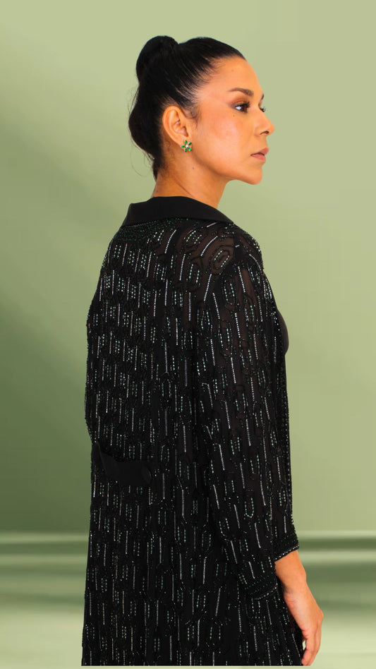 Open Beaded Stylish Coat