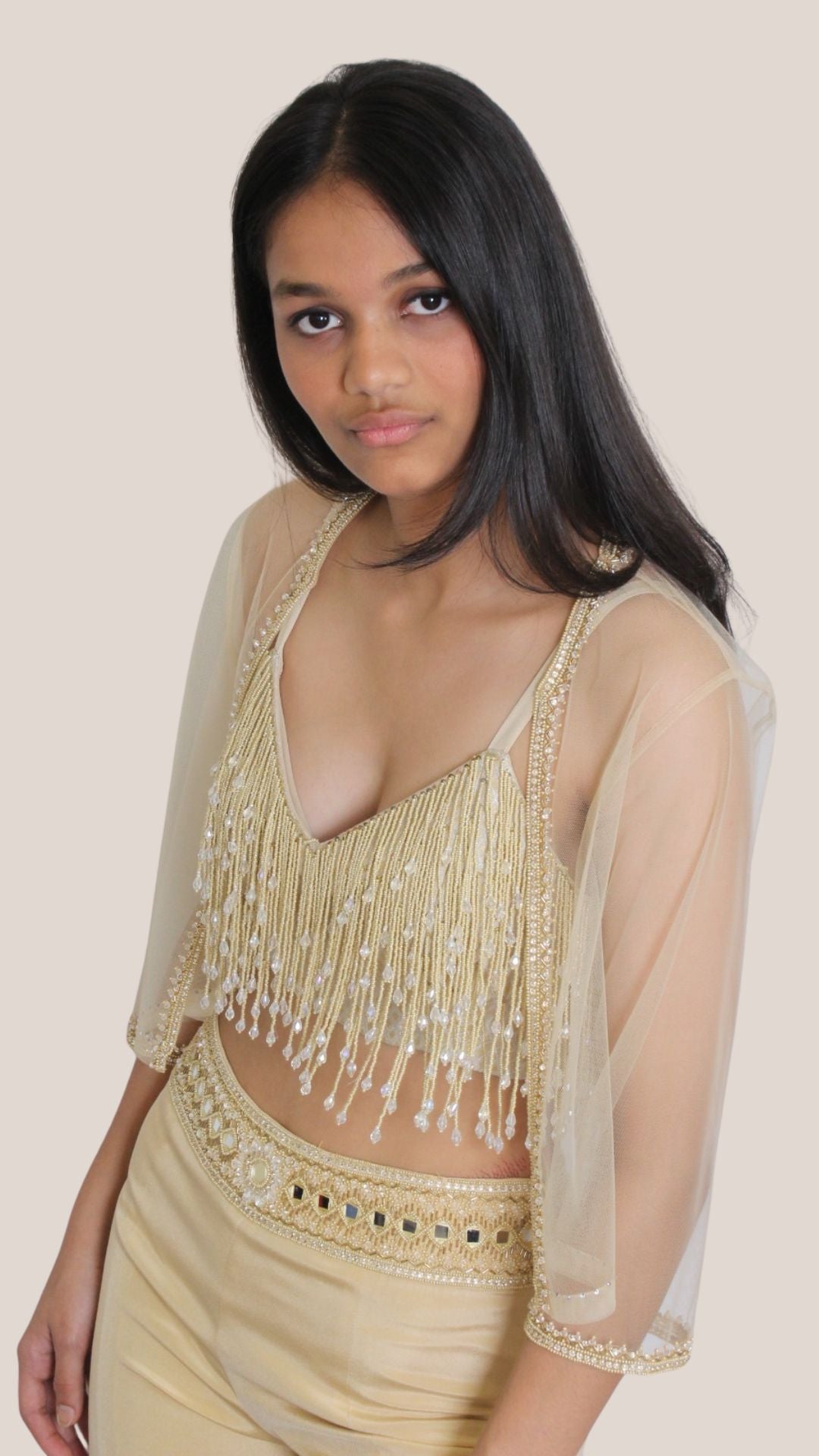 Beaded Tassel bustier