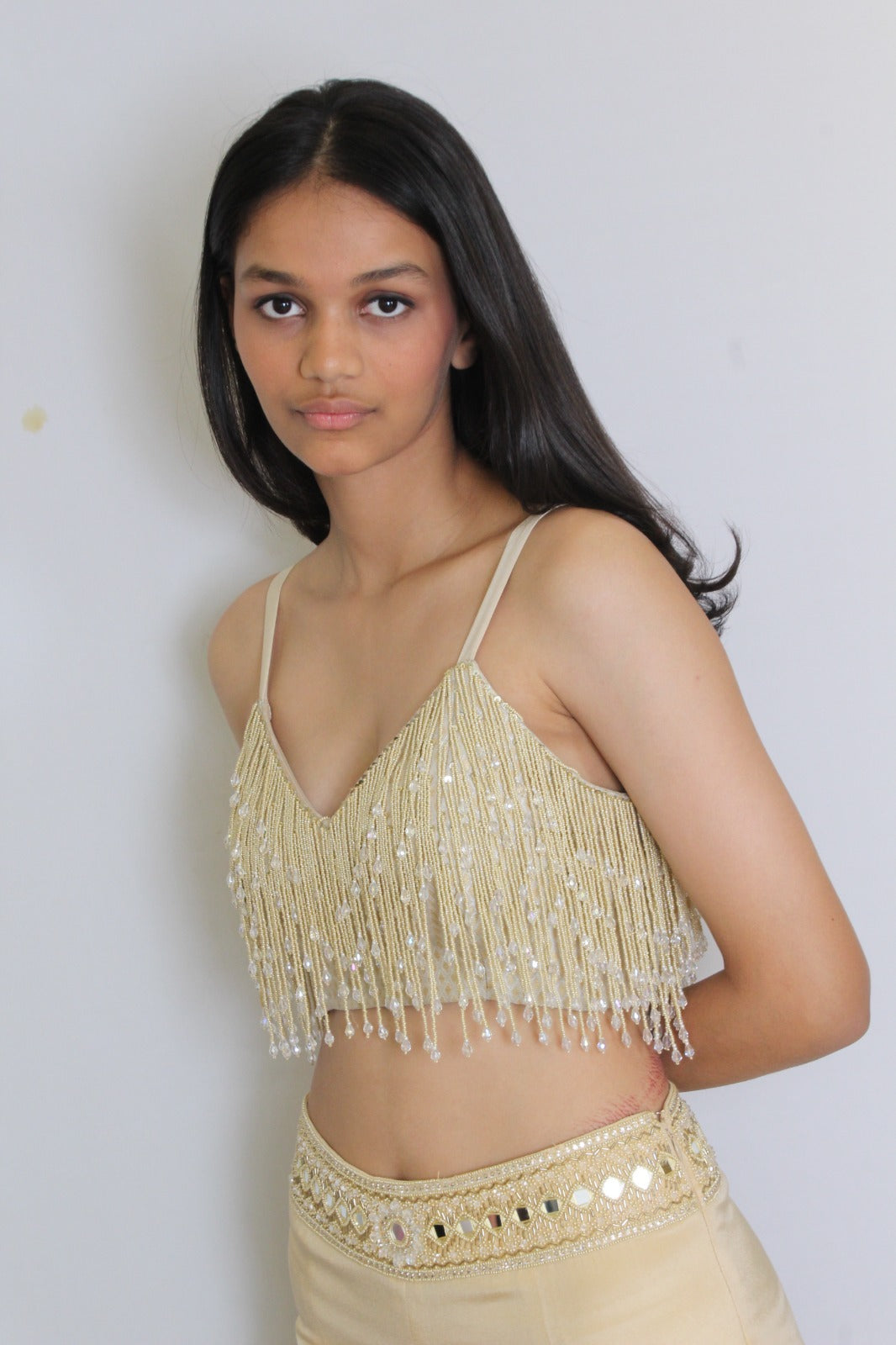 Beaded Tassel bustier