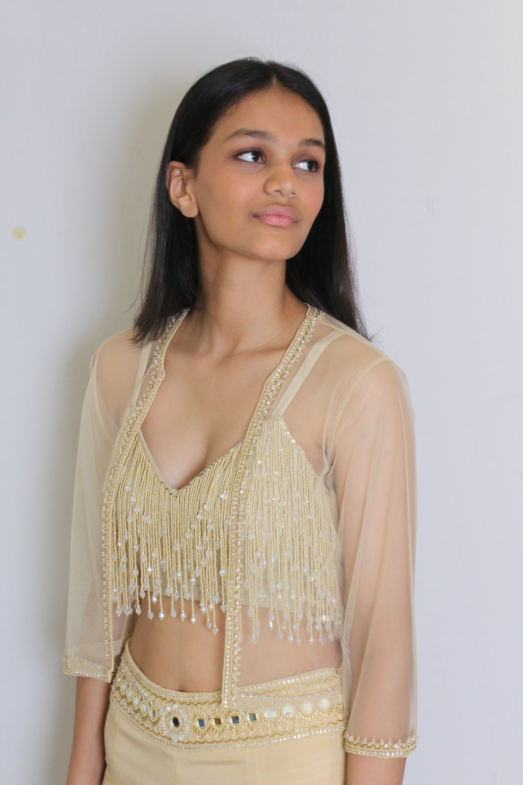 Beaded Tassel bustier