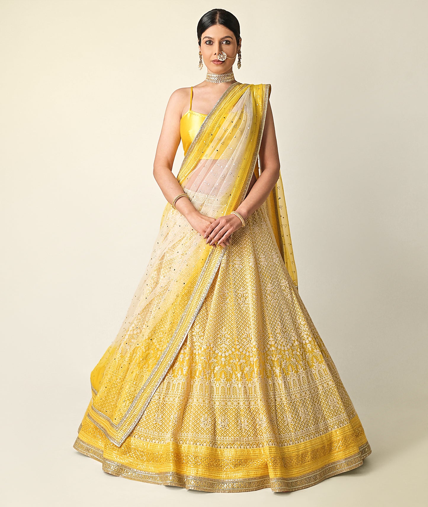 Yellow Lucknow Ghagra