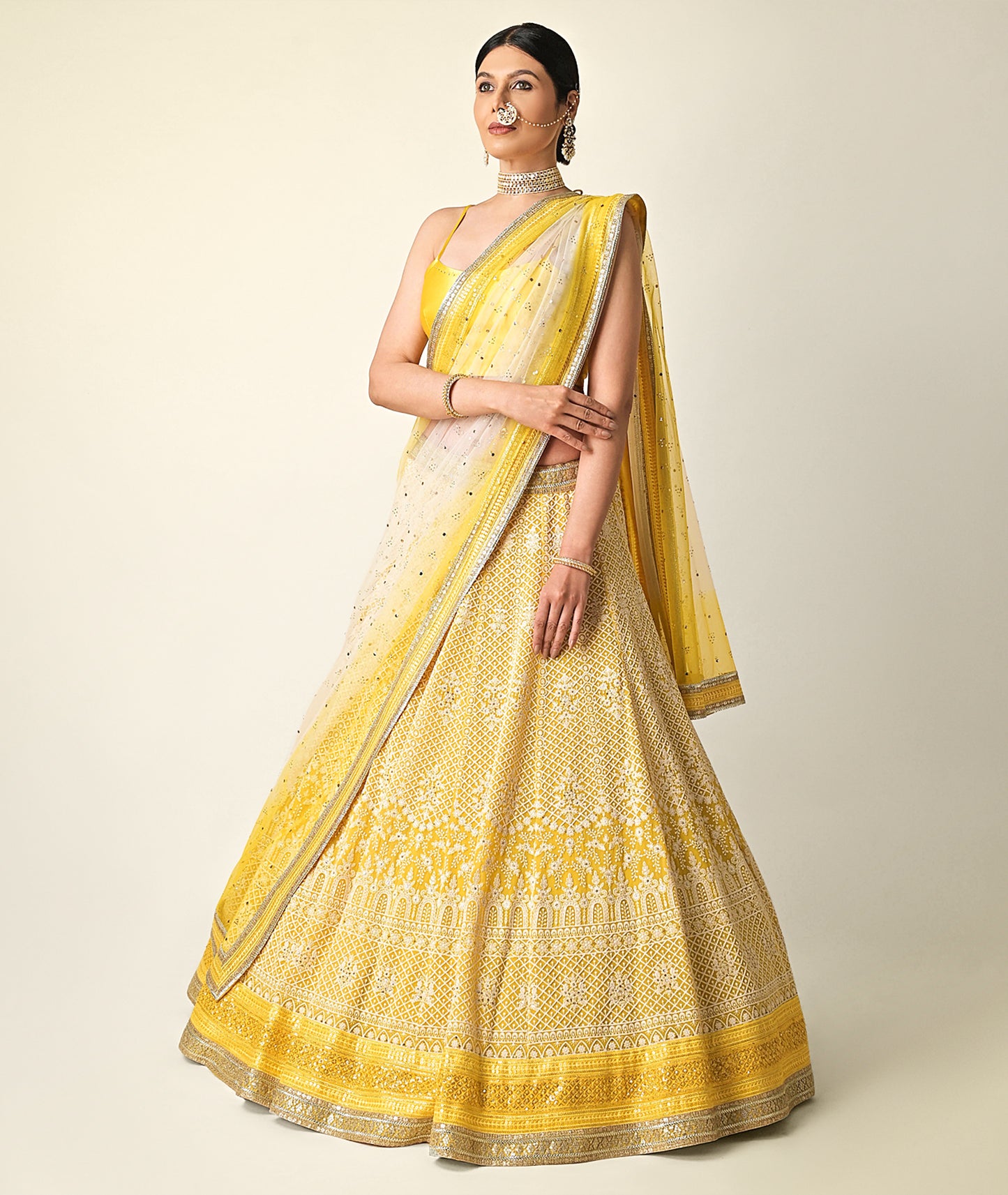 Yellow Lucknow Ghagra